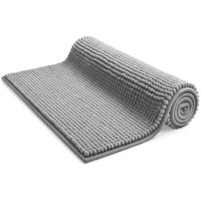 KEPLIN Halkfri badmatta – mjuk och bekväm mikrofibermatta med maskintvättbar design – vattenabsorberande och snabbtorkande för att hålla badrummet hygieniskt och rent (ljusgrå, 50 x 80 cm) KEPLIN Halkfri badmatta – mjuk och bekväm mikrofibermatta med maskintvättbar design – vattenabsorberande och snabbtorkande för att hålla badrummet hygieniskt och rent (ljusgrå, 50 x 80 cm)