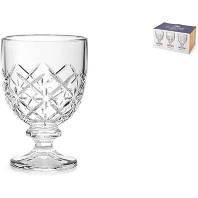ROYAL NORFOLK Pack of 6 Viennese Glasses Made of Processed Glass, Transparent, 22 cl, Dishwasher Safe ROYAL NORFOLK Pack of 6 Viennese Glasses Made of Processed Glass, Transparent, 22 cl, Dishwasher Safe