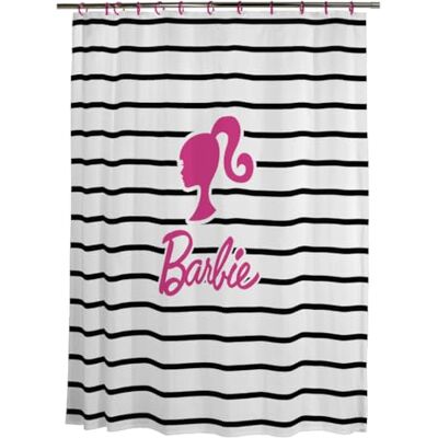 Franco Barbie Glam 13-delat duschdraperi och ringset, (100% officiellt licensierad produkt) Franco Barbie Glam 13-delat duschdraperi och ringset, (100% officiellt licensierad produkt)