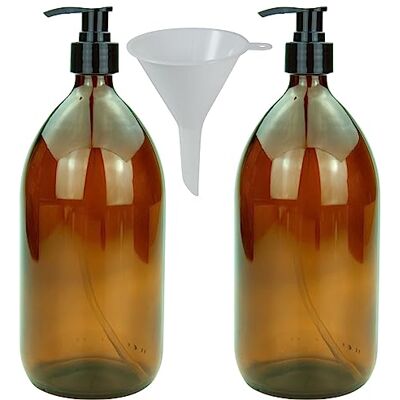 mikken 2 tvåldispenser 1000 ml lotiondispenser av brunt glas, BPA-fri, livsmedelssäker inkl. tratt mikken 2 tvåldispenser 1000 ml lotiondispenser av brunt glas, BPA-fri, livsmedelssäker inkl. tratt