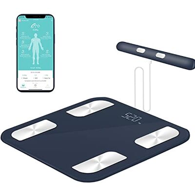 Healthkeep Kroppsfettvåg badrumsvåg smart våg kroppssammansättning övervakare, 18 viktiga mätningar, LED-display, rund hörndesign, för Andriod och iOS, 180 kg.. Healthkeep Kroppsfettvåg badrumsvåg smart våg kroppssammansättning övervakare, 18 viktiga mätningar, LED-display, rund hörndesign, för Andriod och iOS, 180 kg..