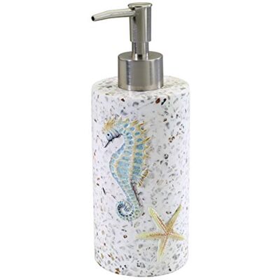 Avanti Linens Tvålpump/lotionpump, badrumstillbehör i harts, nödvändigheter för gästbadrummet, havsinspirerad badrumsdekor (Coastal Terrazo Collection) Avanti Linens Tvålpump/lotionpump, badrumstillbehör i harts, nödvändigheter för gästbadrummet, havsinspirerad badrumsdekor (Coastal Terrazo Collection)