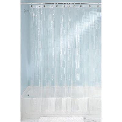 InterDesign iDesign Glas block PVC-fri EVA 5,5-gauge dusch curtain, 180 x 180 cm, frost InterDesign iDesign Glas block PVC-fri EVA 5,5-gauge dusch curtain, 180 x 180 cm, frost
