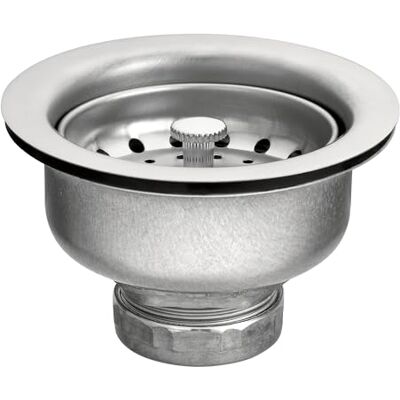 Moen 22037 3-1/2 Inch Drop-In Basket Strainer with Drain Assembly, Satin Moen 22037 3-1/2 Inch Drop-In Basket Strainer with Drain Assembly, Satin