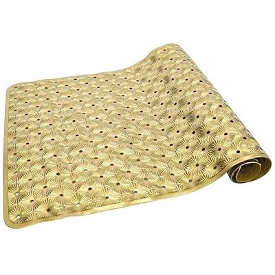 Zahari Home Halkfri badmatta med sugkoppar – halkfri badmatta för dusch – maskintvättbar, badkar, barn – dusch- och badkarsmatta – småbarnsvänlig – badmattor för badrum, 38 x 68 cm, guld Zahari Home Halkfri badmatta med sugkoppar – halkfri badmatta för dusch – maskintvättbar, badkar, barn – dusch- och badkarsmatta – småbarnsvänlig – badmattor för badrum, 38 x 68 cm, guld