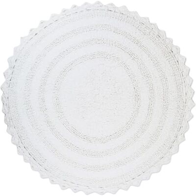 DII Crochet Collection vändbar badmatta, rund, 70 cm diameter, vit. DII Crochet Collection vändbar badmatta, rund, 70 cm diameter, vit.