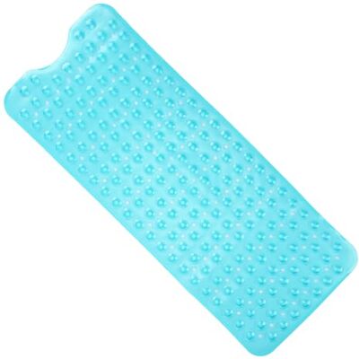 ANSIO ® Lång badkarsmatta PVC halkfri anti-mögel duschmatta med dräneringshål och sugkoppar maskintvättbar 102 x 40 cm/40 x 16 tum – blågrön ANSIO ® Lång badkarsmatta PVC halkfri anti-mögel duschmatta med dräneringshål och sugkoppar maskintvättbar 102 x 40 cm/40 x 16 tum – blågrön