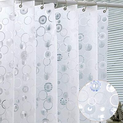 WELTRXE Duschdraperifoder antibakteriellt med magneter, mögelbeständiga duschdraperier vattenavvisande för badrum, kraftigt duschdraperi PVC-fritt, badrumsgardiner 183 x 183 cm WELTRXE Duschdraperifoder antibakteriellt med magneter, mögelbeständiga duschdraperier vattenavvisande för badrum, kraftigt duschdraperi PVC-fritt, badrumsgardiner 183 x 183 cm