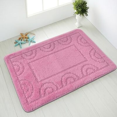 Comart , Nicole badrumsmatta, snabbtorkande, halkfri latexbotten, enfärgad, dusch- och badmatta, för toalett och bidé, maskintvättbar, rektangulär 66 x 140 cm, rosa Comart , Nicole badrumsmatta, snabbtorkande, halkfri latexbotten, enfärgad, dusch- och badmatta, för toalett och bidé, maskintvättbar, rektangulär 66 x 140 cm, rosa