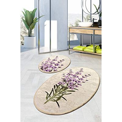 Asir Group Badrumsset (2 stycken) lavendel DJT flerfärgad Asir Group Badrumsset (2 stycken) lavendel DJT flerfärgad