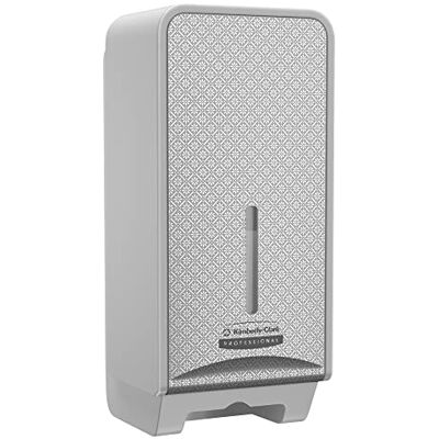 K-C Professional Kimberly-Clark Professional ICON-dispenser för ett ark toalettpapper 53659, med silverpanel i mosaikdesign; 1 dispenser och 1 panel per kartong K-C Professional Kimberly-Clark Professional ICON-dispenser för ett ark toalettpapper 53659, med silverpanel i mosaikdesign; 1 dispenser och 1 panel per kartong