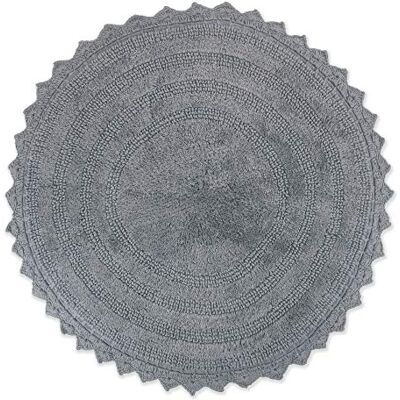 DII Crochet Collection vändbar badmatta, rund, 70 cm diameter, grå. DII Crochet Collection vändbar badmatta, rund, 70 cm diameter, grå.
