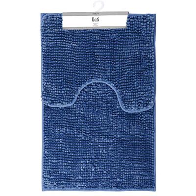 AmeliaHome Badmatta toalettmatta set 50 x 80 40 x 50 cm, badrumsmattor, halkfri bati mörkblå AmeliaHome Badmatta toalettmatta set 50 x 80 40 x 50 cm, badrumsmattor, halkfri bati mörkblå