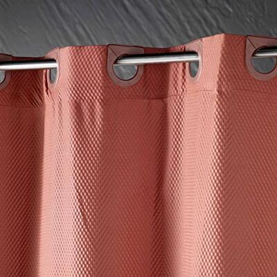 Douceur d'Intérieur , Duschdraperi med clip-on öljetter (180 x 200 cm) Dotty Terracotta, våffelmikrofiber Douceur d'Intérieur , Duschdraperi med clip-on öljetter (180 x 200 cm) Dotty Terracotta, våffelmikrofiber