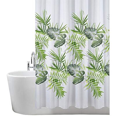 ANSIO Duschdraperi - Lövmönster - 180x180cm - Vattentätt Polyester ANSIO Duschdraperi - Lövmönster - 180x180cm - Vattentätt Polyester