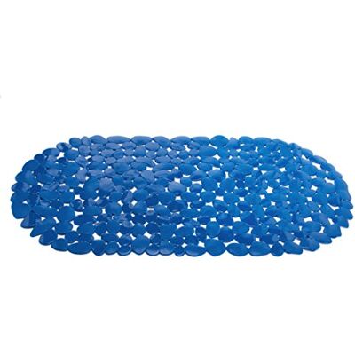 MSV badrumsmatta kiselstenar av PVC 68 x 35 cm i mörkblå, 12 cm MSV badrumsmatta kiselstenar av PVC 68 x 35 cm i mörkblå, 12 cm