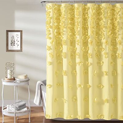 Lush Decor Riley duschdraperi, 183 cm x 183 cm, gul Lush Decor Riley duschdraperi, 183 cm x 183 cm, gul