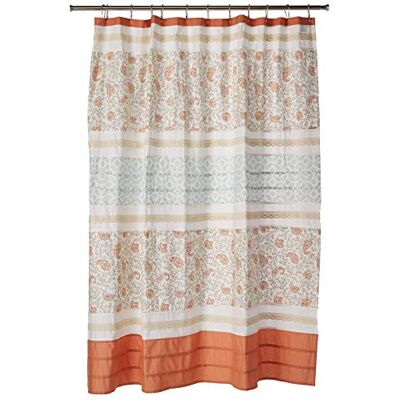 Madison Park Shabby Chic modern hem badrum inredning badkar integritetsskärm, bomull perkal, korall, 183 cm x 183 cm Madison Park Shabby Chic modern hem badrum inredning badkar integritetsskärm, bomull perkal, korall, 183 cm x 183 cm