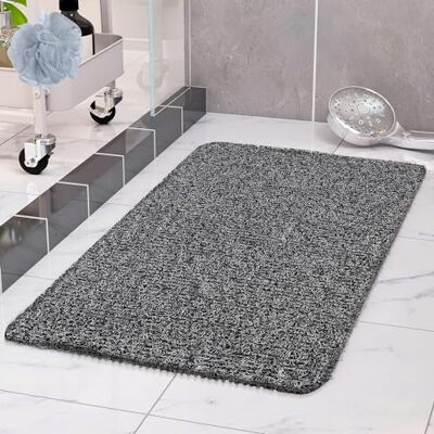 COSYLAND Duschmatta, halkfri, 40 x 80 cm, duschmatta, halkfri med dränage – mjuk PVC-luffa, halkfri matta, badkar – snabbtorkande badmattor – (vit + svart) COSYLAND Duschmatta, halkfri, 40 x 80 cm, duschmatta, halkfri med dränage – mjuk PVC-luffa, halkfri matta, badkar – snabbtorkande badmattor – (vit + svart)