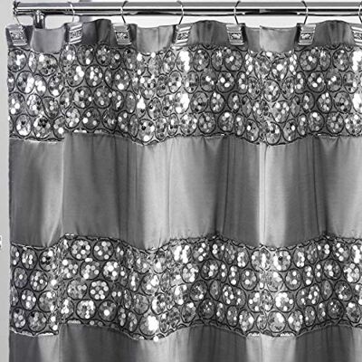 Popular Bath Populärt bad Sinatra badrum lyxigt glamoröst tyg modernt duschdraperi unik design bling silver Popular Bath Populärt bad Sinatra badrum lyxigt glamoröst tyg modernt duschdraperi unik design bling silver