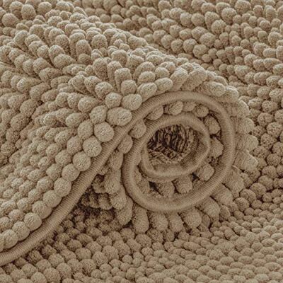 subrtex Badrumsmattor Chenille badmatta randig plysch badmatta mjuka mattor för badrum vattenabsorberande duschmatta snabbtorkande maskintvättbar (sand, 61 x 152 cm) subrtex Badrumsmattor Chenille badmatta randig plysch badmatta mjuka mattor för badrum vattenabsorberande duschmatta snabbtorkande maskintvättbar (sand, 61 x 152 cm)