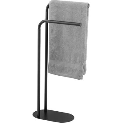 Wenko Handduksställ mod. Levante fristående klädställning handdukshållare WC-uppsättning badrumstillbehör stål 30 x 79 x 17 cm svart Wenko Handduksställ mod. Levante fristående klädställning handdukshållare WC-uppsättning badrumstillbehör stål 30 x 79 x 17 cm svart