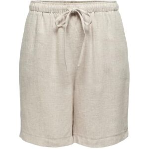 ONLY Damshorts med dragsko i linneutseende, Moonbeam, XS ONLY Damshorts med dragsko i linneutseende, Moonbeam, XS
