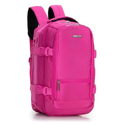 WITTCHEN Multifunktionell 2-i-1-resesäck Stor kapacitet, handbagage, ryggsäck Laptop-fack, Casual Daypack, Cabin bag 40x25x20 cm, kompatibel med Wizz Air/LOT/Ryanair Rosa WITTCHEN Multifunktionell 2-i-1-resesäck Stor kapacitet, handbagage, ryggsäck Laptop-fack, Casual Daypack, Cabin bag 40x25x20 cm, kompatibel med Wizz Air/LOT/Ryanair Rosa