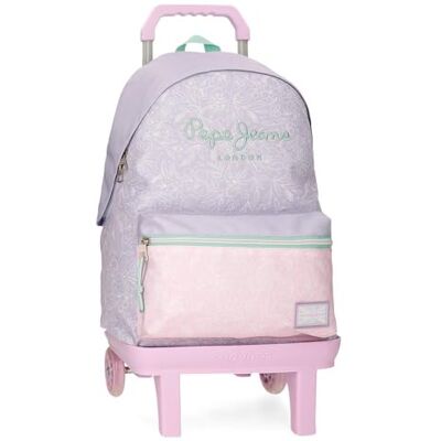 Pepe Jeans Renata Skolryggsäck med bärbar vagn 15,6 tum lila 31 x 42 x 17,5 cm polyester 22,79 L av Joumma Bags, Lila, Talla única, skolryggsäck med vagn Pepe Jeans Renata Skolryggsäck med bärbar vagn 15,6 tum lila 31 x 42 x 17,5 cm polyester 22,79 L av Joumma Bags, Lila, Talla única, skolryggsäck med vagn