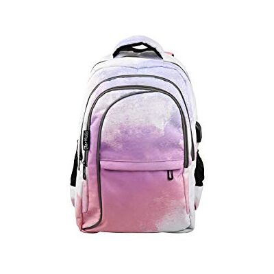 Djois TARIFOLD Fr 511340- Color Dream 19L vattentät ryggsäck Multimediaanslutningar: USB-laddningskabel telefon och hörlurar datorfack, surfplatta College ryggsäck, fritid, resor pastell Djois TARIFOLD Fr 511340- Color Dream 19L vattentät ryggsäck Multimediaanslutningar: USB-laddningskabel telefon och hörlurar datorfack, surfplatta College ryggsäck, fritid, resor pastell