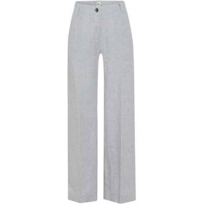 Brax Style Maine S Culotte-form i 100% linne, 09 Grå melerad, 27W / 30L Brax Style Maine S Culotte-form i 100% linne, 09 Grå melerad, 27W / 30L