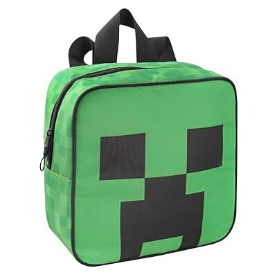 Franco Cosimo Panini MINECRAFT Mini Ryggsäck med vadderade och justerbara axelremmar, fack och framficka med dragkedja dagis ryggsäck, Cm 26x26hx11 Grön Franco Cosimo Panini MINECRAFT Mini Ryggsäck med vadderade och justerbara axelremmar, fack och framficka med dragkedja dagis ryggsäck, Cm 26x26hx11 Grön