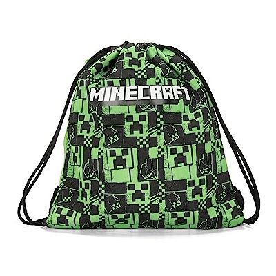 Franco Cosimo Panini MINECRAFT Dragsko ryggsäck, Unisex sportväska för barn och tonåringar med axelband och anti-kvävning stängning med ficka med ZIP-stängning, grön, cm 35 x 42h, Grön, Taglia unica, Avslappnad Franco Cosimo Panini MINECRAFT Dragsko ryggsäck, Unisex sportväska för barn och tonåringar med axelband och anti-kvävning stängning med ficka med ZIP-stängning, grön, cm 35 x 42h, Grön, Taglia unica, Avslappnad