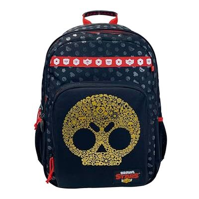 CYPBRANDS CyP Brands-Brawl Stars, ryggsäck, ryggsäck, skolmaterial, svart, officiell produkt CYPBRANDS CyP Brands-Brawl Stars, ryggsäck, ryggsäck, skolmaterial, svart, officiell produkt