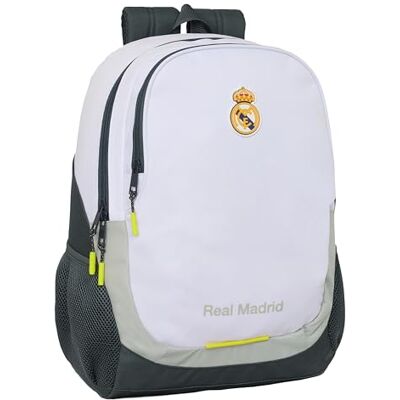 safta Real MADRID UTRUSTNING 25/26 Skolryggsäck för barn, perfekt för barn i olika åldrar, bekväm och mångsidig, kvalitet och styrka, 32 x 16 x 44 cm, Vit, M, Avslappnad safta Real MADRID UTRUSTNING 25/26 Skolryggsäck för barn, perfekt för barn i olika åldrar, bekväm och mångsidig, kvalitet och styrka, 32 x 16 x 44 cm, Vit, M, Avslappnad
