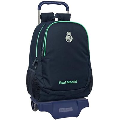 safta Real Madrid 2nd Team 25/26 – skolryggsäck med vagn, perfekt för barn i olika åldrar, bekväm och mångsidig, kvalitet och motstånd, 33 x 15 x 43 cm safta Real Madrid 2nd Team 25/26 – skolryggsäck med vagn, perfekt för barn i olika åldrar, bekväm och mångsidig, kvalitet och motstånd, 33 x 15 x 43 cm