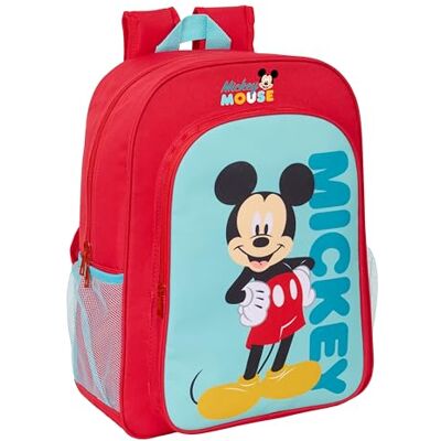 safta MICKEY MOUSE Skolryggsäck för barn, barnryggsäck, lämplig för skolbarn, bekväm och mångsidig, kvalitet och styrka, 33 x 14 x 42 cm safta MICKEY MOUSE Skolryggsäck för barn, barnryggsäck, lämplig för skolbarn, bekväm och mångsidig, kvalitet och styrka, 33 x 14 x 42 cm