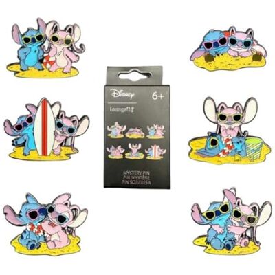 Funko Loungefly Lilo & Stitch Angel Beach Scene Blind Köp 1 av 6 att samla Lilo och Stitch Blind Box Emaljstift Söt Samlarobjekt Nyhetsbrosch för Ryggsäckar och Väskor Presentidé Funko Loungefly Lilo & Stitch Angel Beach Scene Blind Köp 1 av 6 att samla Lilo och Stitch Blind Box Emaljstift Söt Samlarobjekt Nyhetsbrosch för Ryggsäckar och Väskor Presentidé