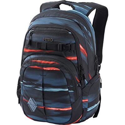 NITRO Chase ryggsäck, skolryggsäck med arrangör, skolväska, dagväska med 17 tums laptopfack NITRO Chase ryggsäck, skolryggsäck med arrangör, skolväska, dagväska med 17 tums laptopfack