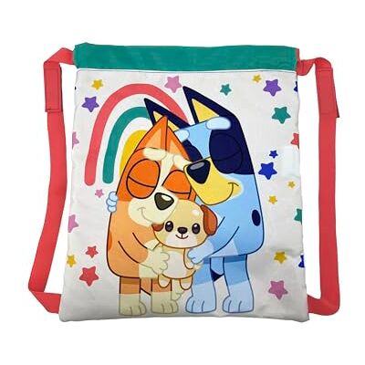 CYPBRANDS CyP-märken Bluey, ryggsäck, dagis, skolmaterial, ryggsäck, repväska, väska, regnbåge, flerfärgad, officiell produkt, Flerfärgad CYPBRANDS CyP-märken Bluey, ryggsäck, dagis, skolmaterial, ryggsäck, repväska, väska, regnbåge, flerfärgad, officiell produkt, Flerfärgad