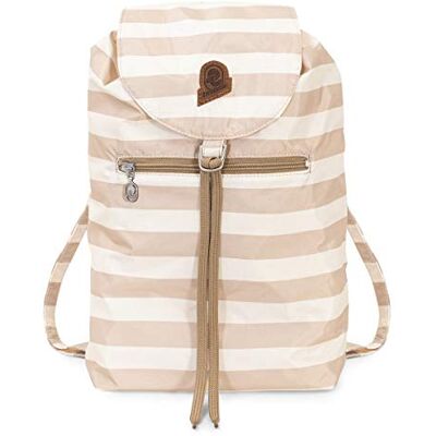 Invicta Backpack, VINTAGE HERITAGE; Minisac Drawstring Backpack, Casual Daypack, Unisex, One Size 8 LT, For Day Trips & Free Time, with Hip-Belt, packable, Italian Design, bicolor beige/white Invicta Backpack, VINTAGE HERITAGE; Minisac Drawstring Backpack, Casual Daypack, Unisex, One Size 8 LT, For Day Trips & Free Time, with Hip-Belt, packable, Italian Design, bicolor beige/white