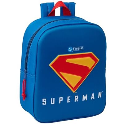 safta SUPERMAN 3D 3D dagisryggsäck, anpassningsbar till vagn, lätt att rengöra, perfekt för barn i olika åldrar, bekväm och mångsidig, kvalitet och styrka, 22 x 10 x 27 cm, Blå, M, Avslappnad safta SUPERMAN 3D 3D dagisryggsäck, anpassningsbar till vagn, lätt att rengöra, perfekt för barn i olika åldrar, bekväm och mångsidig, kvalitet och styrka, 22 x 10 x 27 cm, Blå, M, Avslappnad