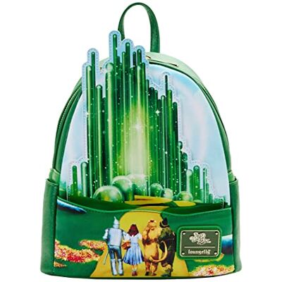 Loungefly Trollkarlen från Oz Emerald City miniryggsäck, gRÖN, Standard Loungefly Trollkarlen från Oz Emerald City miniryggsäck, gRÖN, Standard