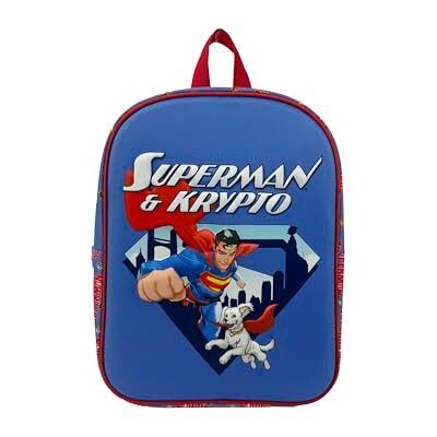 CYPBRANDS CyP Brands Superman, ryggsäck för barn, skolväska, mått 30 cm, skolmaterial, ryggsäck, blå, officiell produkt, Blå, M CYPBRANDS CyP Brands Superman, ryggsäck för barn, skolväska, mått 30 cm, skolmaterial, ryggsäck, blå, officiell produkt, Blå, M