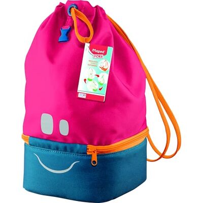 Maped Picknickkoncept dragsko ryggsäck lunchväska – rosa Maped Picknickkoncept dragsko ryggsäck lunchväska – rosa