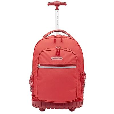 Travelers Club unisex-vuxen 45 cm rullande ryggsäck med axelremmar rullande ryggsäck, Röd, 18-Inch, 18" rullande ryggsäck med axelremmar Travelers Club unisex-vuxen 45 cm rullande ryggsäck med axelremmar rullande ryggsäck, Röd, 18-Inch, 18" rullande ryggsäck med axelremmar