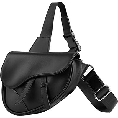 NYKKOLA Axelväska mode sadelväska läder crossbody ryggsäck dagväska för män och kvinnor NYKKOLA Axelväska mode sadelväska läder crossbody ryggsäck dagväska för män och kvinnor