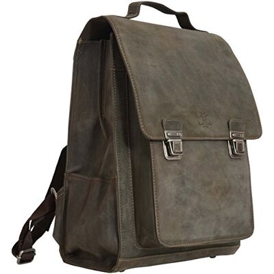 GUSTI Läder studio "Bernd" läderryggsäck affärspåse i äkta läder ryggsäck stad utomhus buffelläder klassiskt unisex mörkbrun 2M8-22-6 GUSTI Läder studio "Bernd" läderryggsäck affärspåse i äkta läder ryggsäck stad utomhus buffelläder klassiskt unisex mörkbrun 2M8-22-6