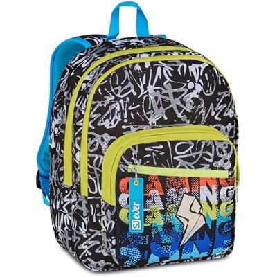 SJ GANG STYLE JAM GANG Sj Ever Dubbelfack Ryggsäck, Svart, Flaskhållare, Maxi Kapacitet, Förformat Ryggstöd, Grundskola Ryggsäck, Barn, Svart, Taglia unica, Modern SJ GANG STYLE JAM GANG Sj Ever Dubbelfack Ryggsäck, Svart, Flaskhållare, Maxi Kapacitet, Förformat Ryggstöd, Grundskola Ryggsäck, Barn, Svart, Taglia unica, Modern