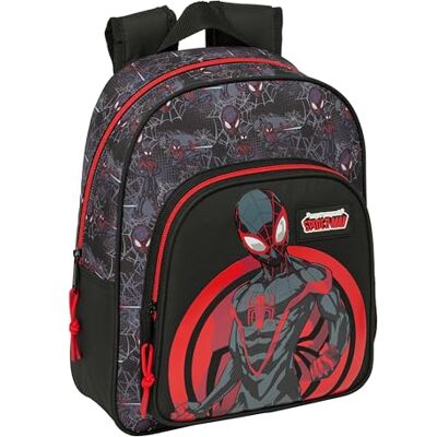 safta MILES MORALES Skolryggsäck för barn, perfekt för barn i olika åldrar, bekväm och mångsidig, kvalitet och styrka, 27 x 10 x 33 cm safta MILES MORALES Skolryggsäck för barn, perfekt för barn i olika åldrar, bekväm och mångsidig, kvalitet och styrka, 27 x 10 x 33 cm